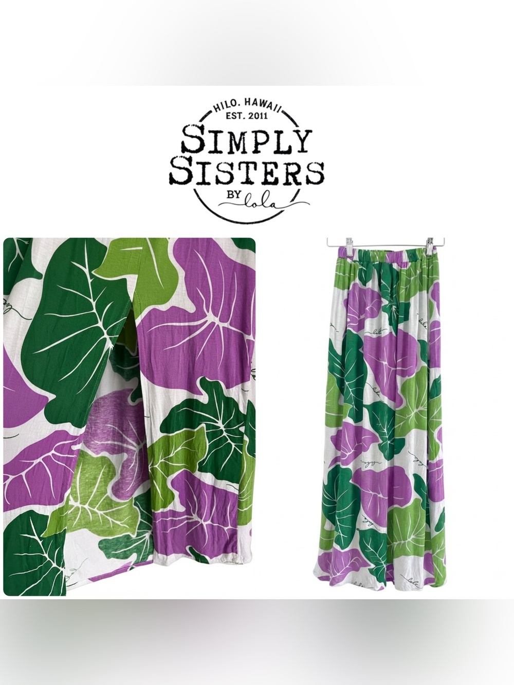Simply Sisters by Lola Miller Designs • Hilo Hawaii • Long Maxi Skirt • XS